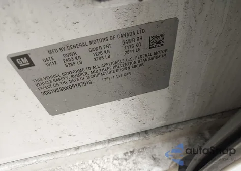 2013 Cadillac Xts Platinum z USA, uszkodzony, nr VIN 2G61V5S3XD9147919